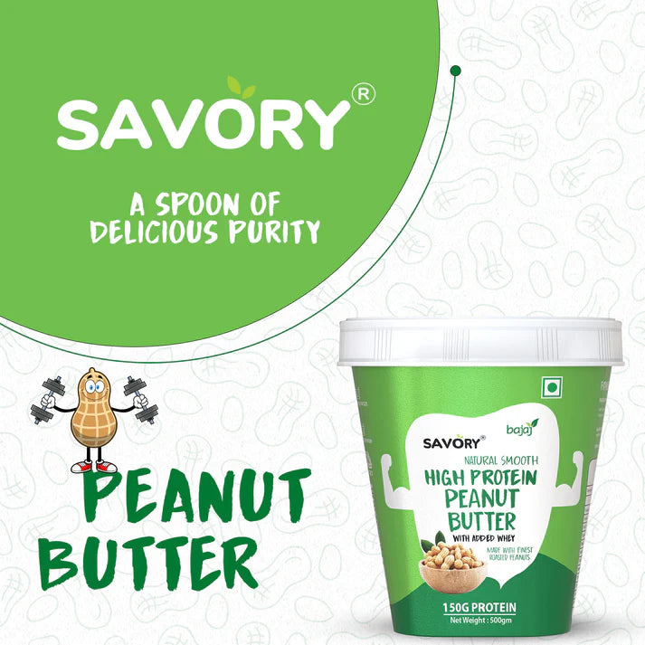 Savory Natural Smooth High Protein Peanut Butter - Strong Nation Supps