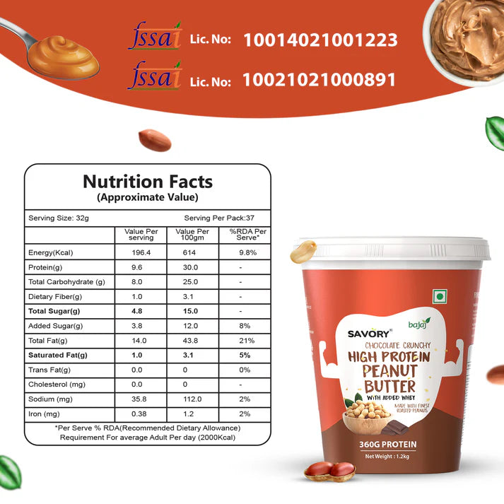 Savory Chocolate Crunchy High Protein Peanut Butter - Strong Nation Supps