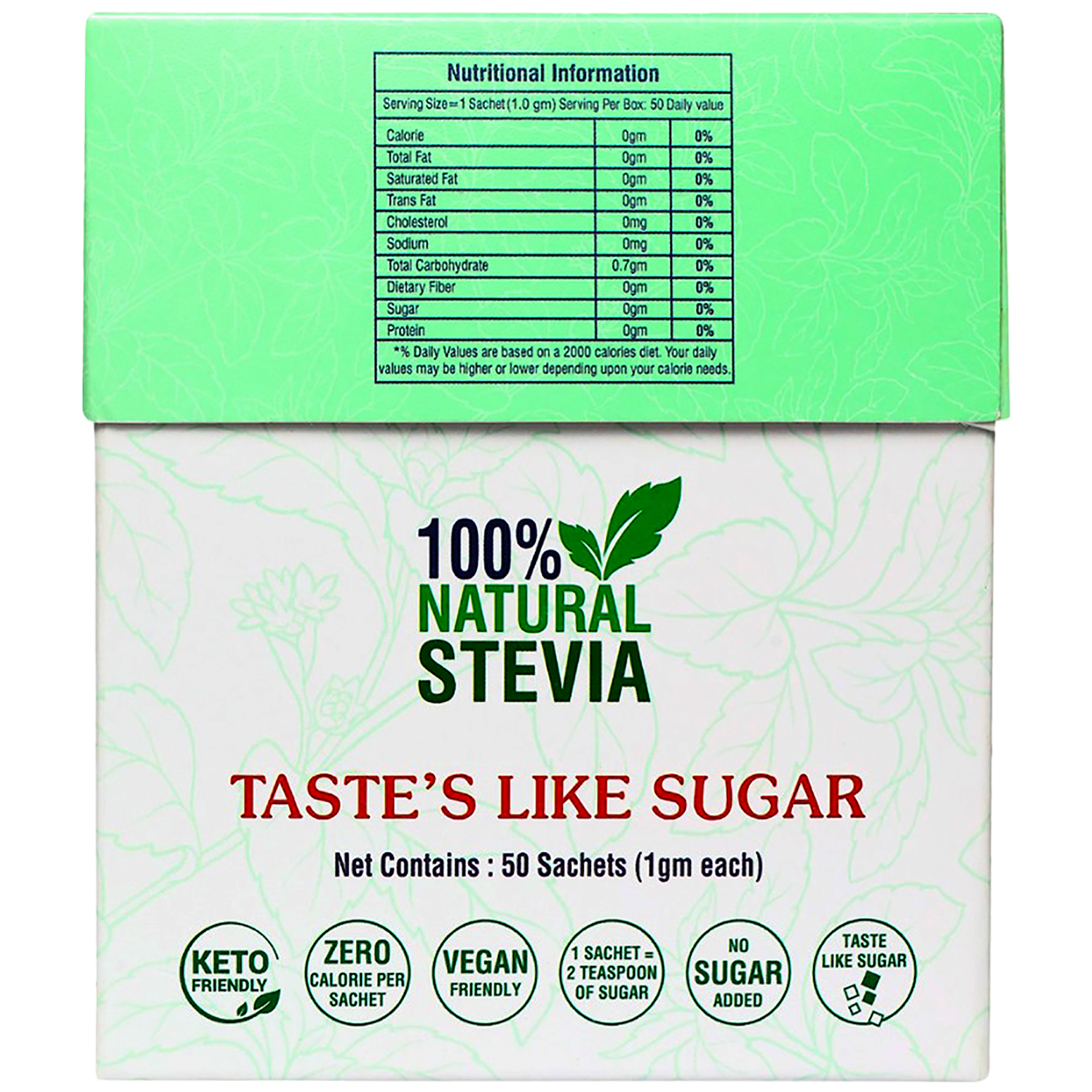 Stevia Powder 50 Sachets Box - Strong Nation Supps