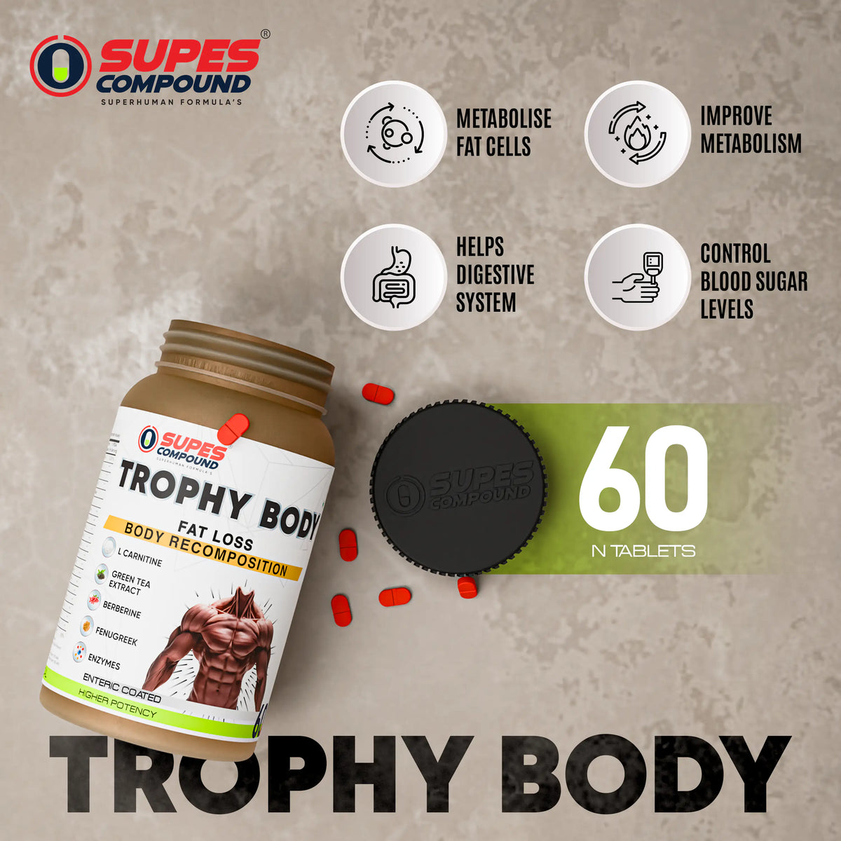 TROPHY BODY FAT BURNER & BODY RECOMPOSITION – Strong Nation Supps