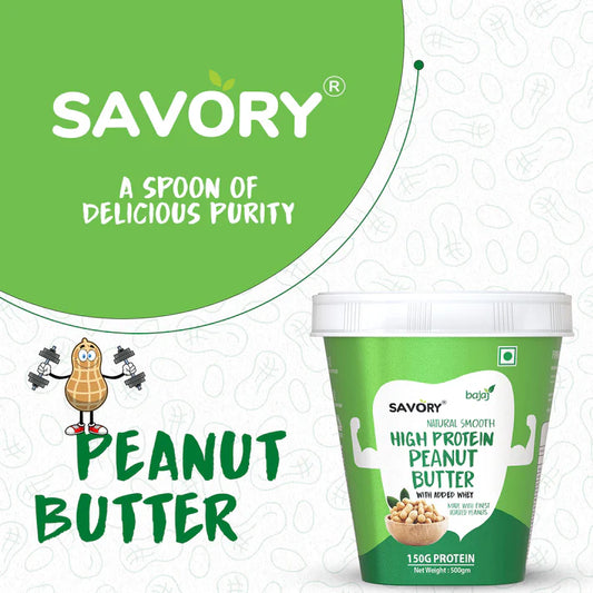Savory Natural Smooth High Protein Peanut Butter - Strong Nation Supps