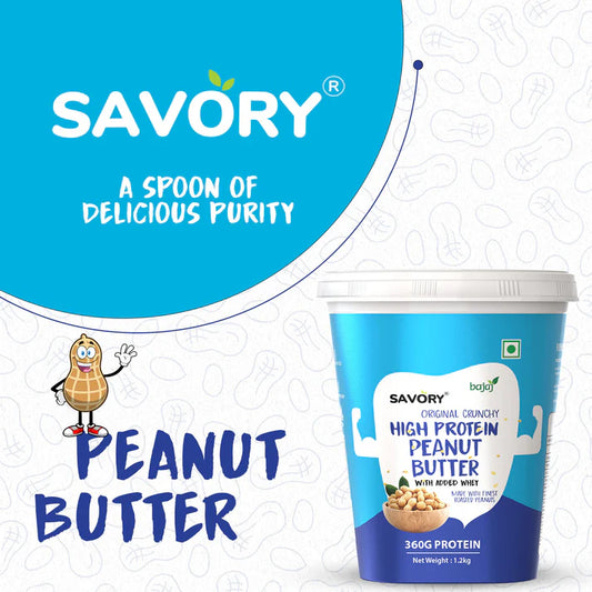 Savory Original Crunchy High Protein Peanut Butter - Strong Nation Supps