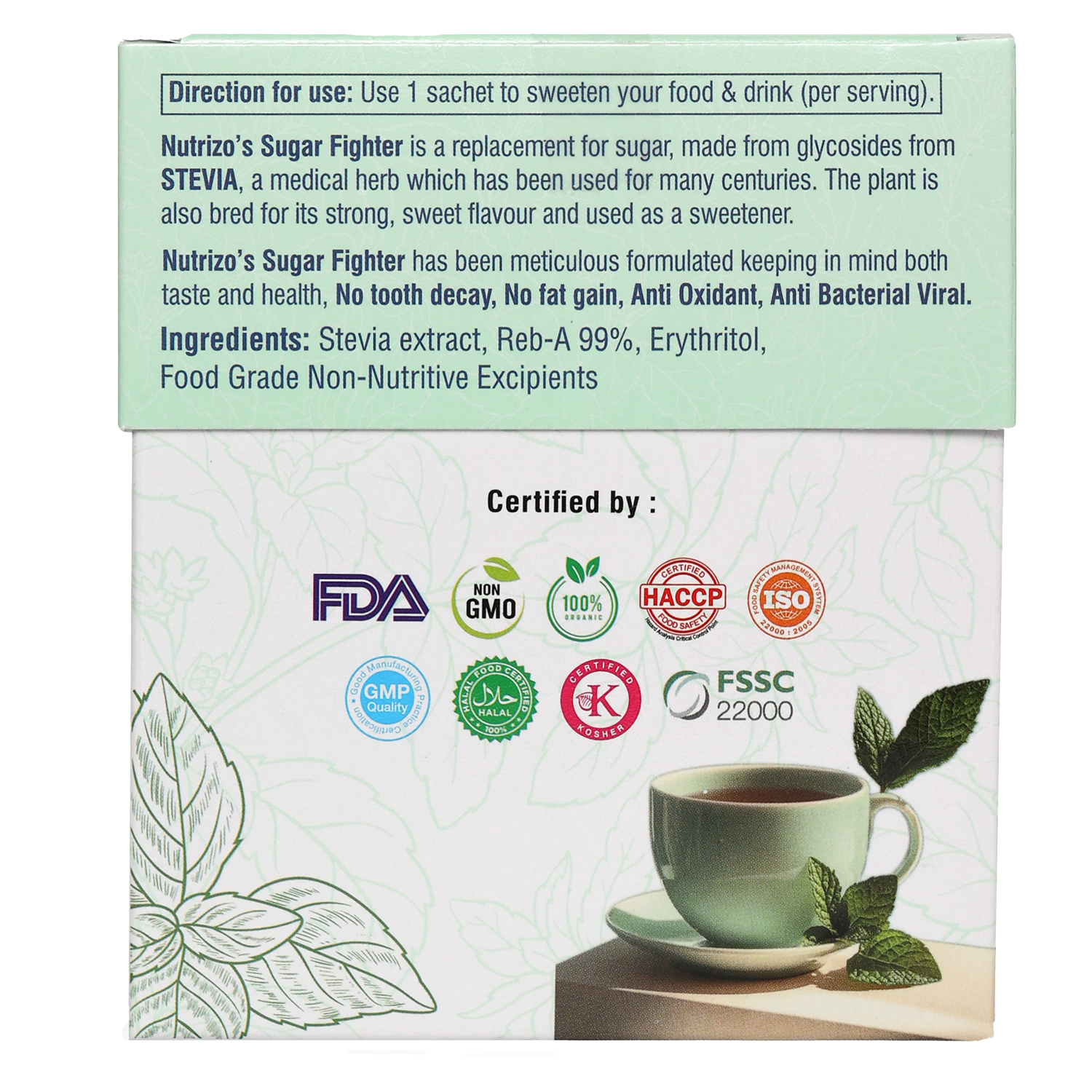 Stevia Powder 25 Sachets Box - Strong Nation Supps