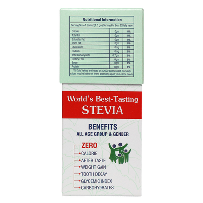 Stevia Powder 25 Sachets Box - Strong Nation Supps