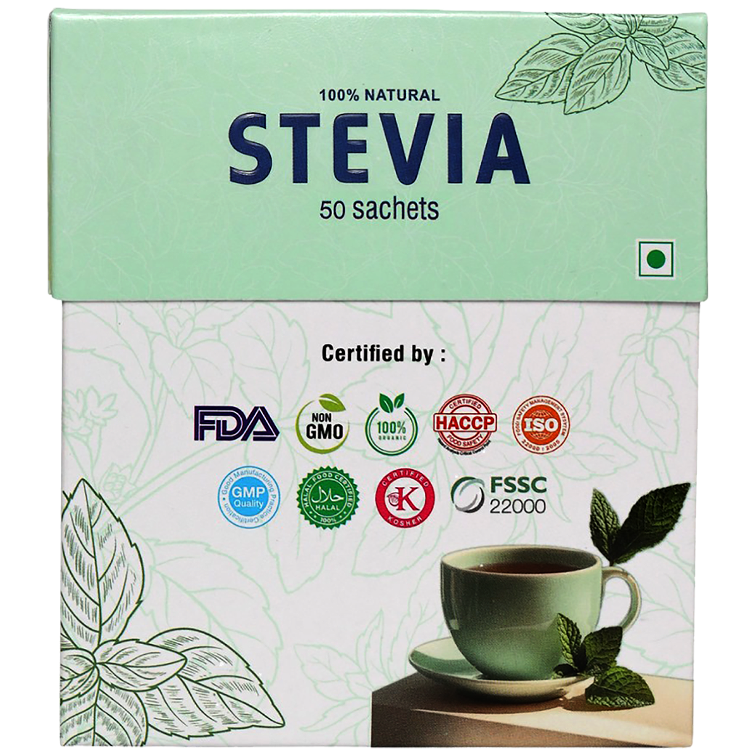 Stevia Powder 50 Sachets Box - Strong Nation Supps