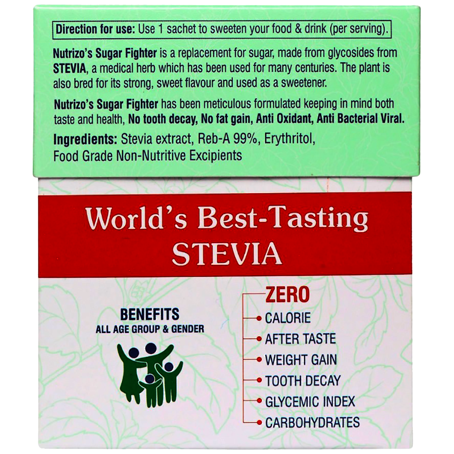 Stevia Powder 50 Sachets Box - Strong Nation Supps