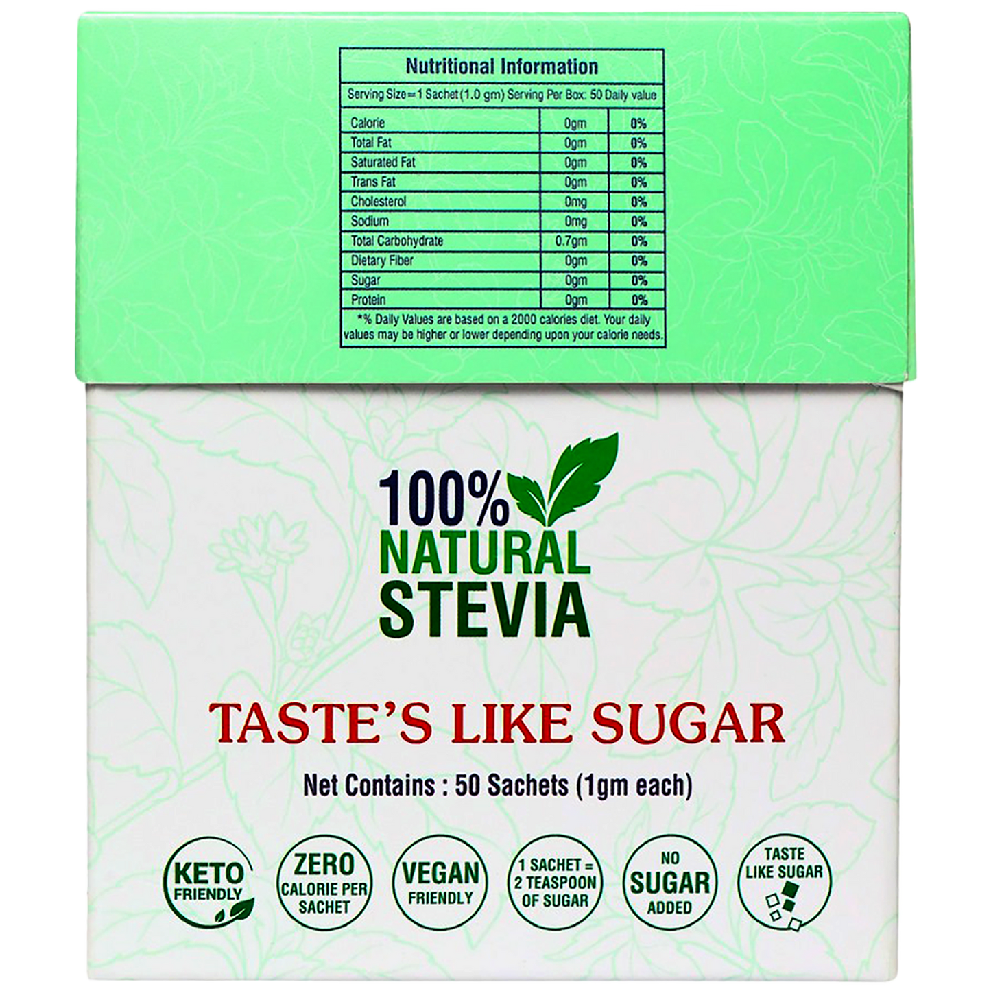 Stevia Powder 50 Sachets Box - Strong Nation Supps