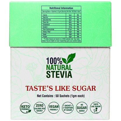 Stevia Powder 50 Sachets Box - Strong Nation Supps