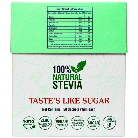 Stevia Powder 50 Sachets Box - Strong Nation Supps