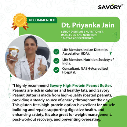 Savory Natural Smooth High Protein Peanut Butter - Strong Nation Supps