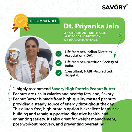 Savory Natural Smooth High Protein Peanut Butter - Strong Nation Supps