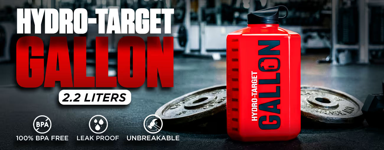 “Hydro Target Gallon 2.2 litre gym water bottle – BPA free, leak proof and unbreakable for daily hydration”