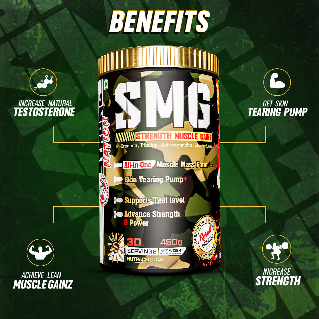 smg - strength muscle gainz - strong nation supps