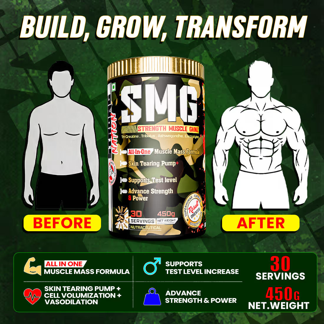 smg - strength muscle gainz - strong nation supps