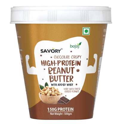 Savory Chocolate Crispy High Protein Peanut Butter - Strong Nation Supps