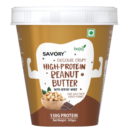 Savory Chocolate Crispy High Protein Peanut Butter - Strong Nation Supps