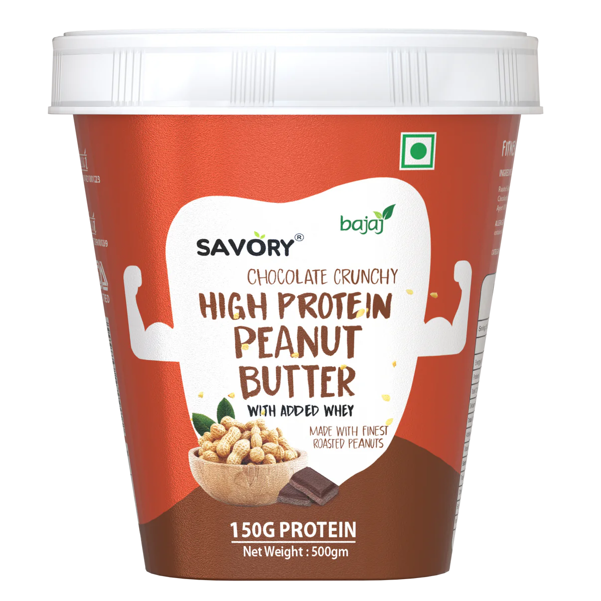 Savory Chocolate Crunchy High Protein Peanut Butter - Strong Nation Supps