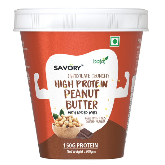 Savory Chocolate Crunchy High Protein Peanut Butter - Strong Nation Supps