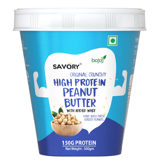 Savory Original Crunchy High Protein Peanut Butter - Strong Nation Supps