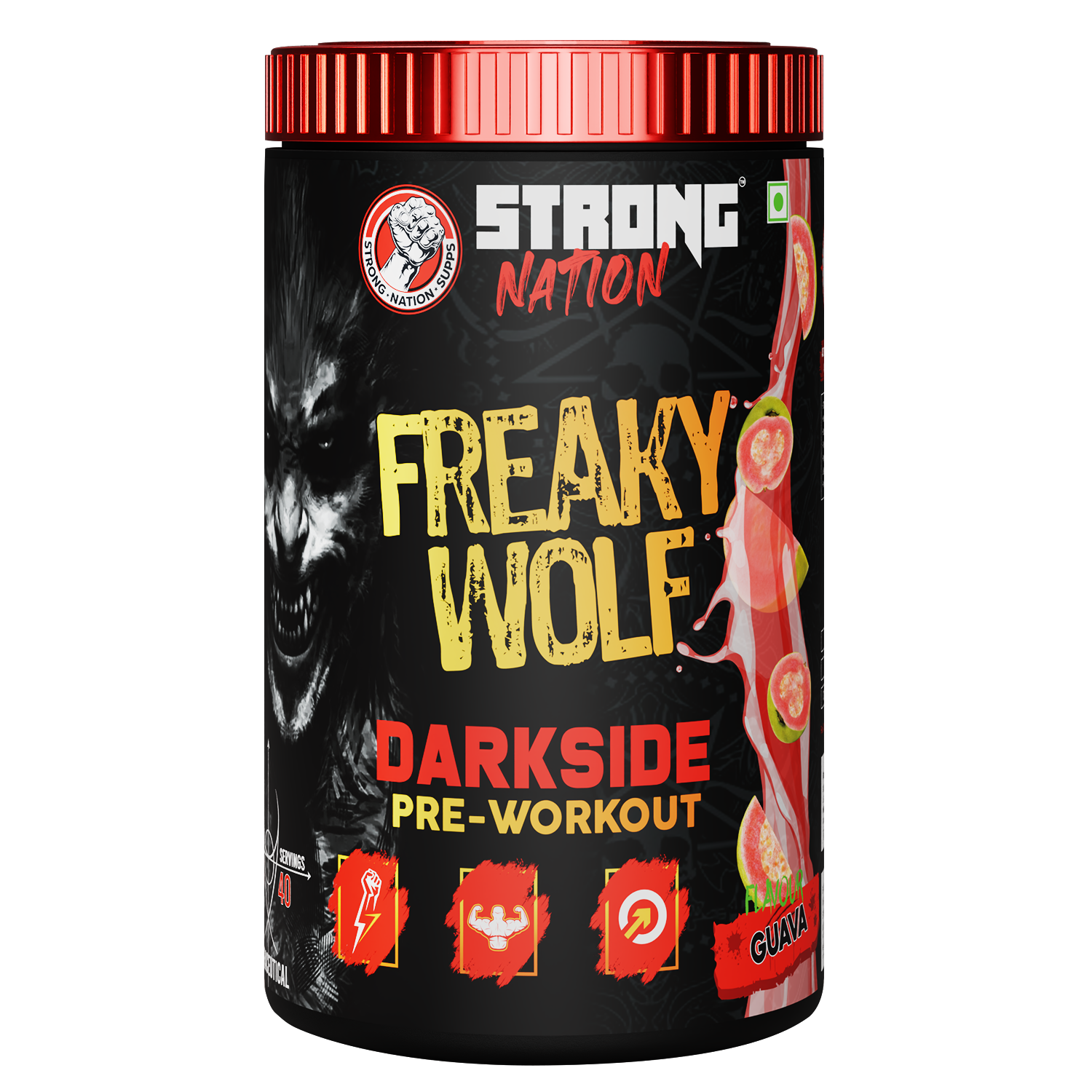 FREAKY WOLF - DARKSIDE PRE WORKOUT fitness supplement | best gym supplement India | Strong Nation.